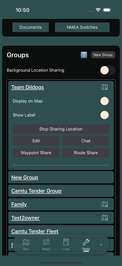 Fleet location sharing